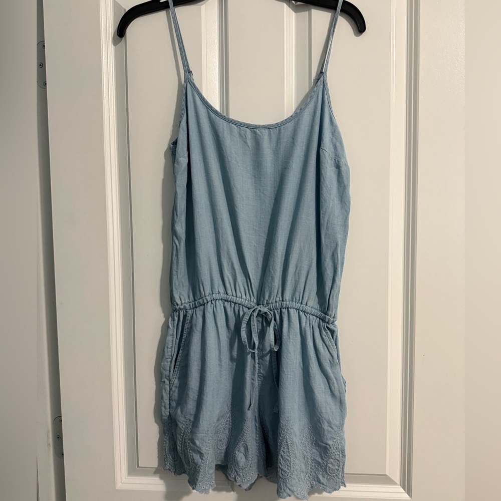 GAP Soft Blue Denim Romper